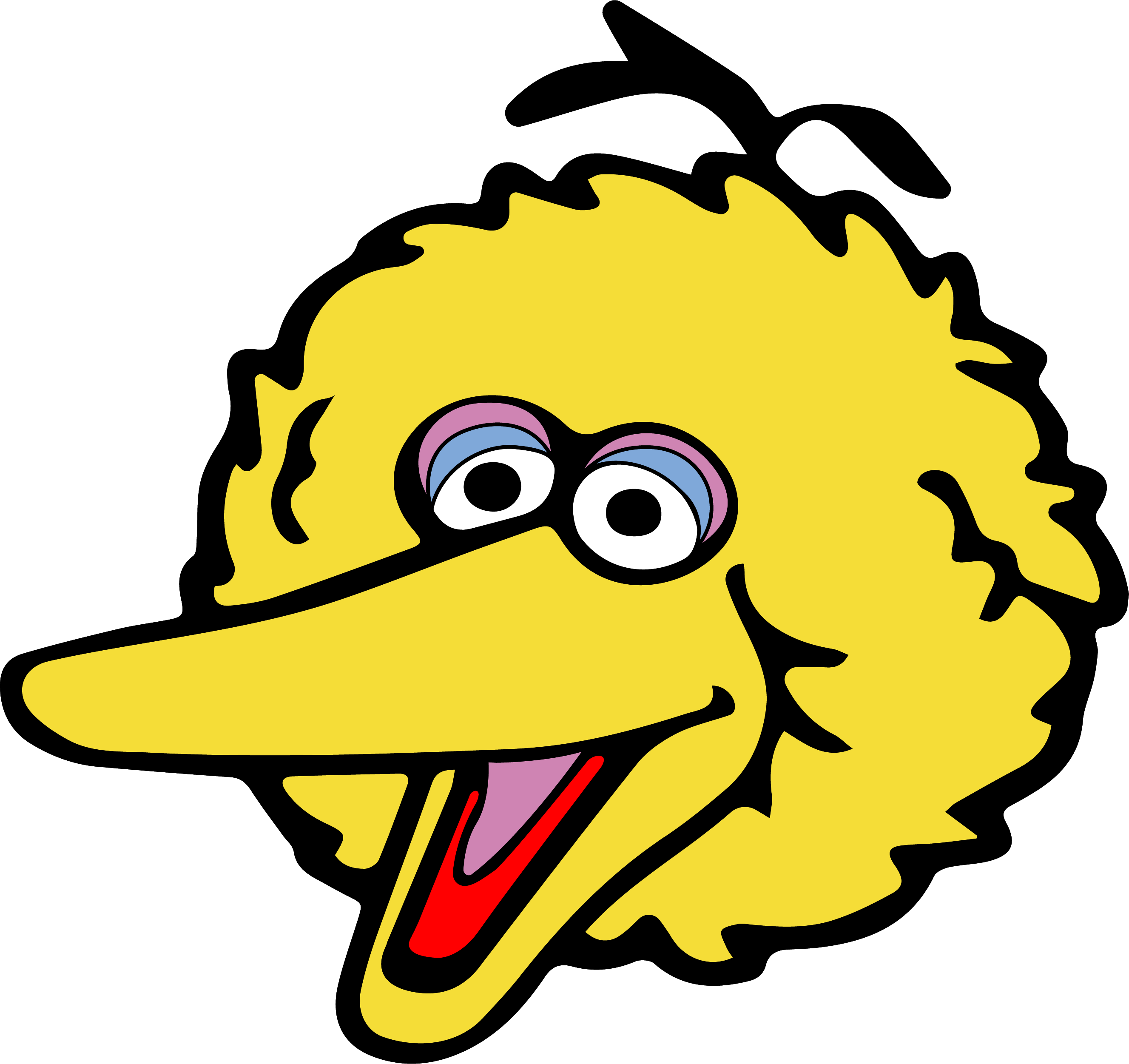 Big Bird Head Svg, Sesame Street Svg, Cartoon Svg, Children | Inspire ...