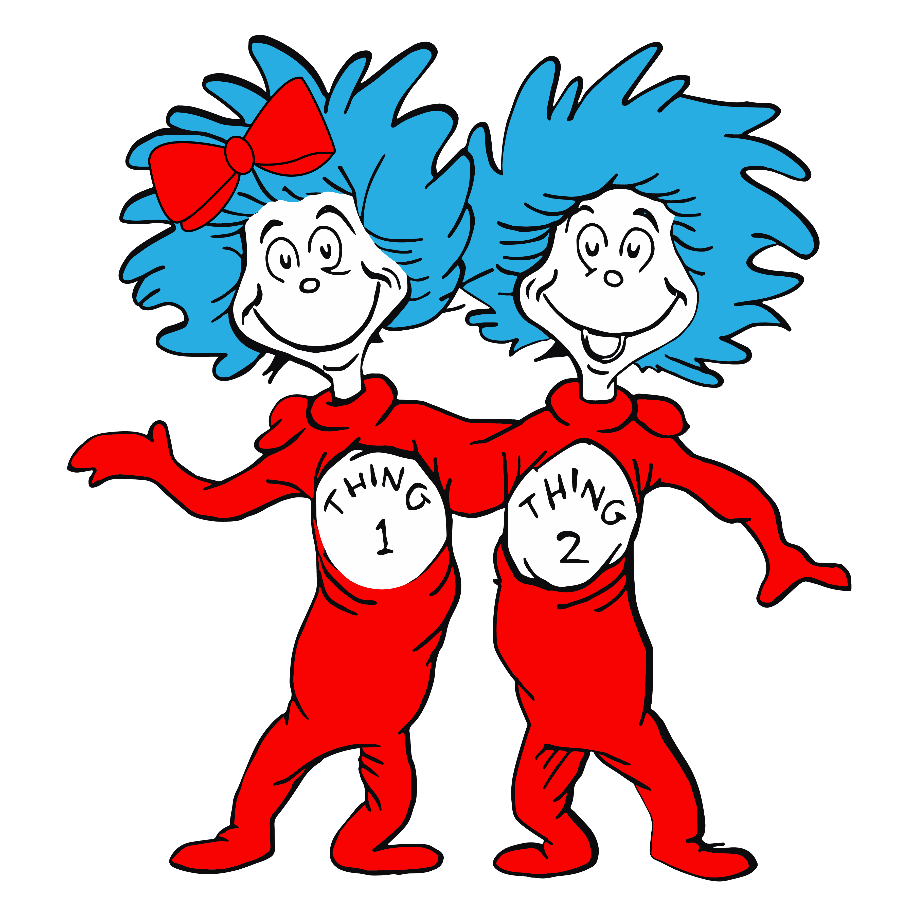 Thing 1 And Thing 2 Svg, Dr. Seuss Svg, Dr. Seuss Clipart Sv Inspire