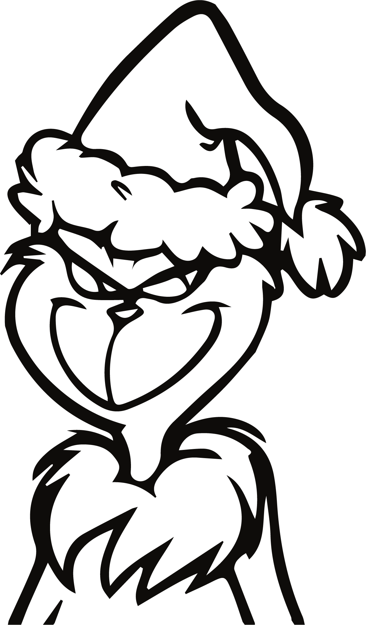 Grinch Santa outline Svg, Grinch christmas Svg, Christmas Sv | Inspire ...