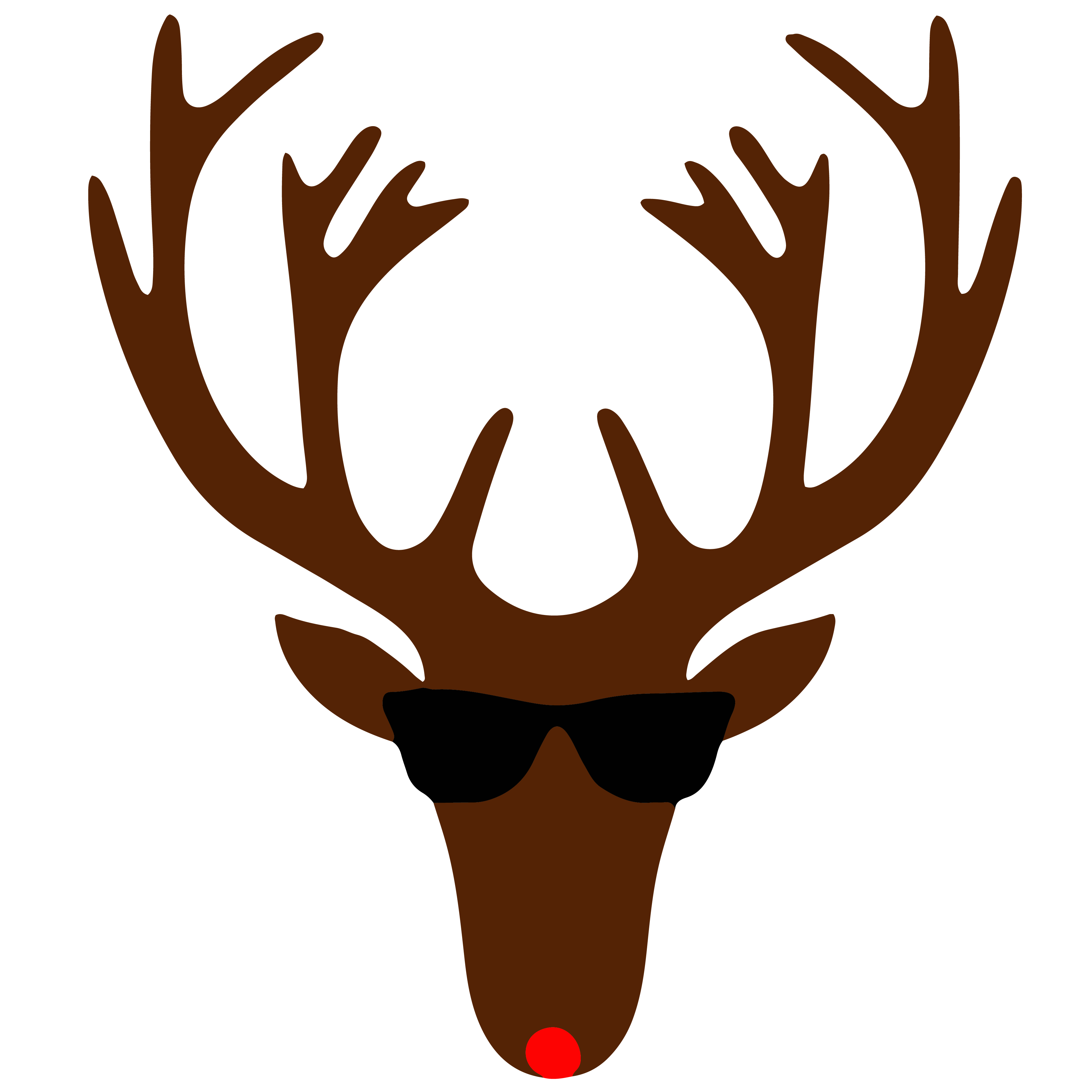 Reindeer with sunglasses Svg, Reindeer face svg for Cricut S | Inspire ...