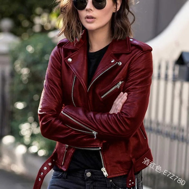 Women's Leather Coat Women Leather Jacket New Dress Lady Leather Jacket - Women's Leather Coat Women Leather Jacket New Dress Lady Leather Ja