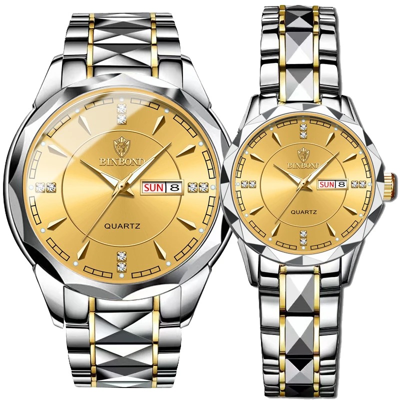 Luxury Stainless Steel Lover Watches - Couple watches for man and woman - Valentines Day gift