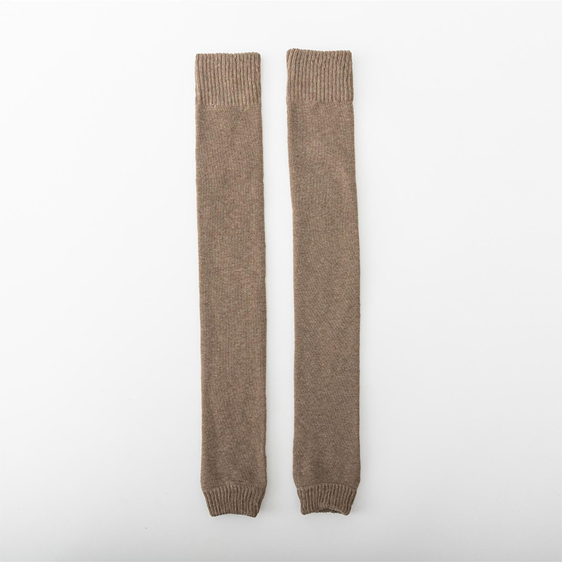 Winter Warm Knitted Leg Warmers for Women, Thick Wool Thermal Socks with Velvet Lining, Long Solid Color Stockings