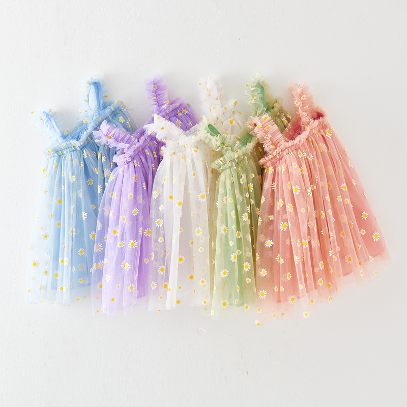 KEAIYOUHUO Summer Baby Girls Dresses, Childrens Daisy Printed Dress For Toddler Girl Princess Wedding Party Birthday - Green 100 | Top Demand Picks