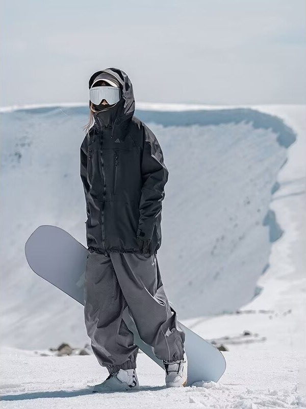 Professional Double Board Ski Pants Waterproof Loose Fit Ski
