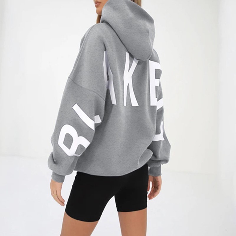 Autumn Winter Fashion Hoodie, Women's Printed Top, Loose Casual Long Sleeve, High Quality Thickened Versatile Wears