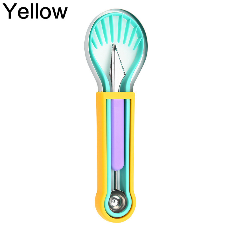Avocado Slicer 3 in 1, Fruit Peeler Cutter, Butter Corer, Plastic Knife, Kitchen Vegetable Tool