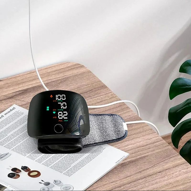 Rechargeable Wrist Blood Pressure Monitor With Pulse Rate, LED Screen & Memory Recall