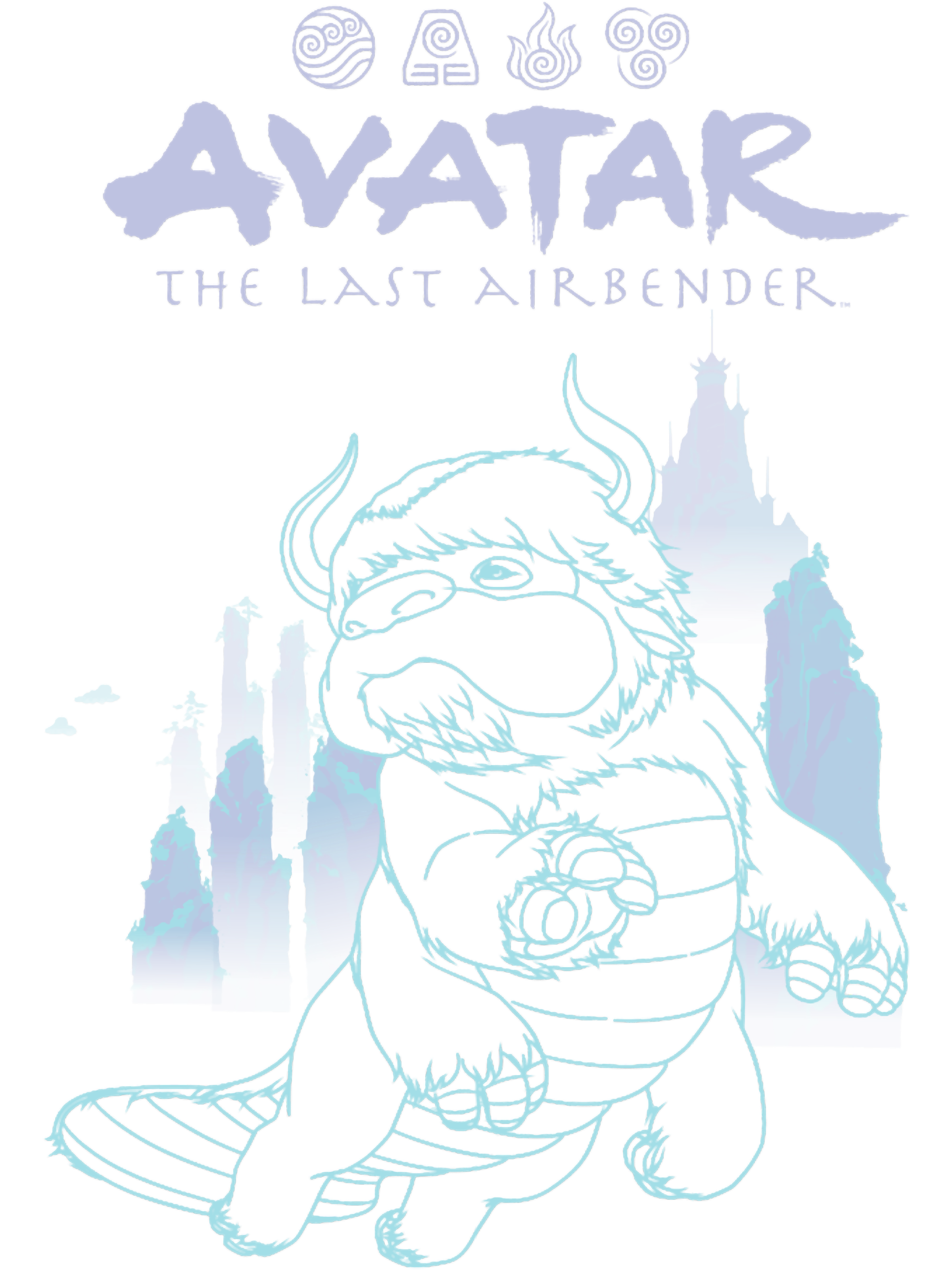 Avatar The Last Airbender Appa Line Art | Inspire Uplift