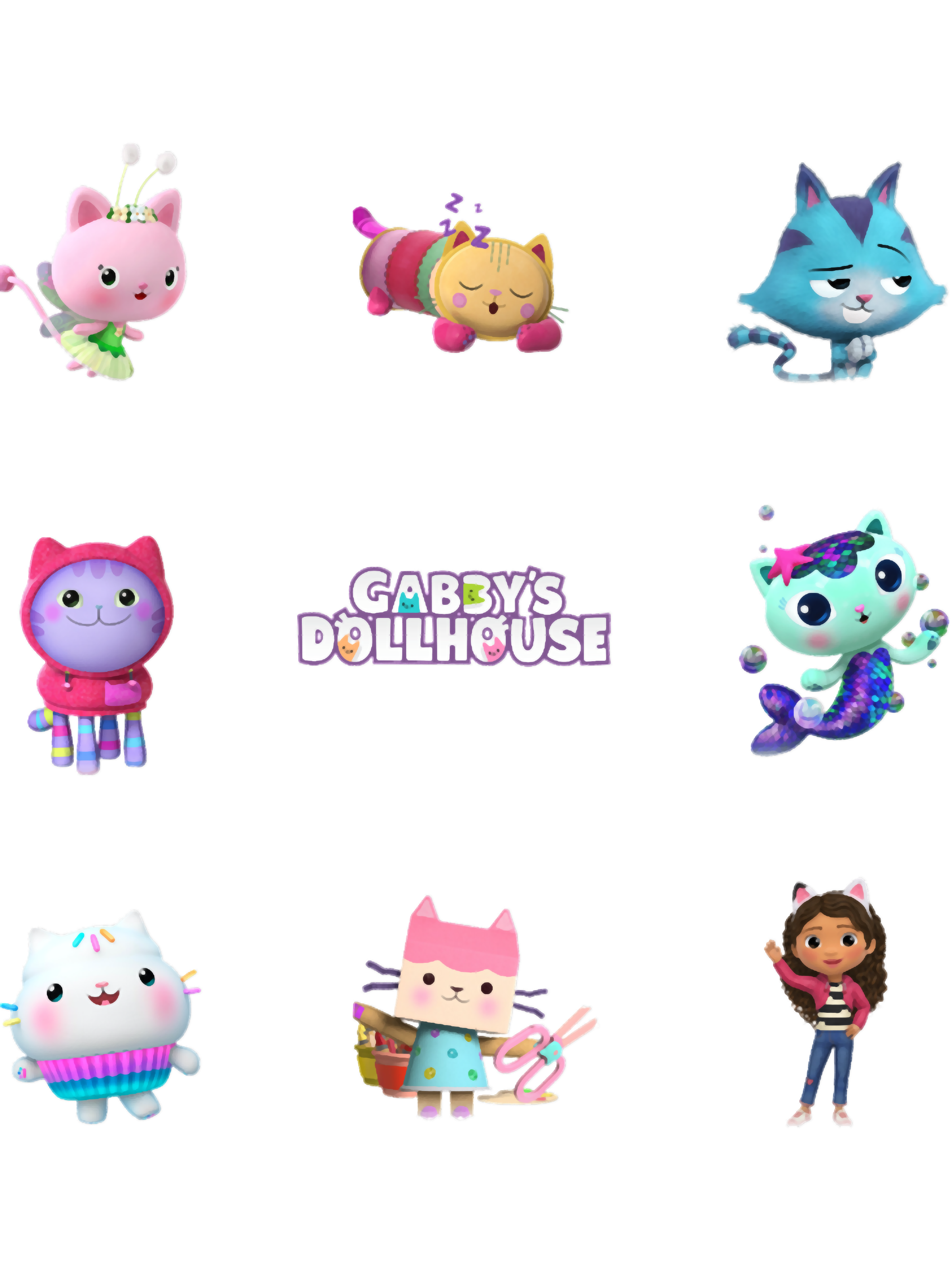 Gabby's Dollhouse Haarspangen Set - 6 Bunte Klick-Klack-Klammern Für Mädchen