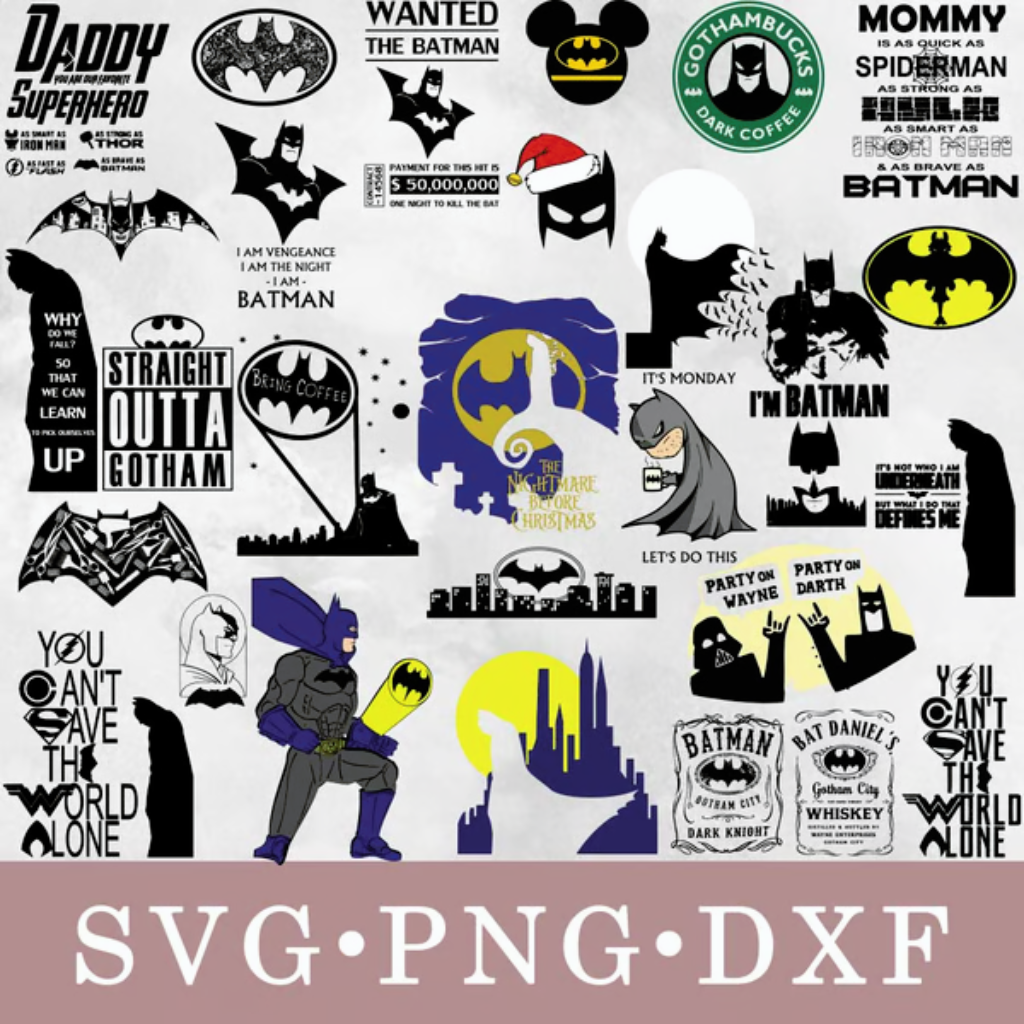 Batman SVG Bundle, Batman PNG, the Batman Logo PNG, Batman C - Inspire