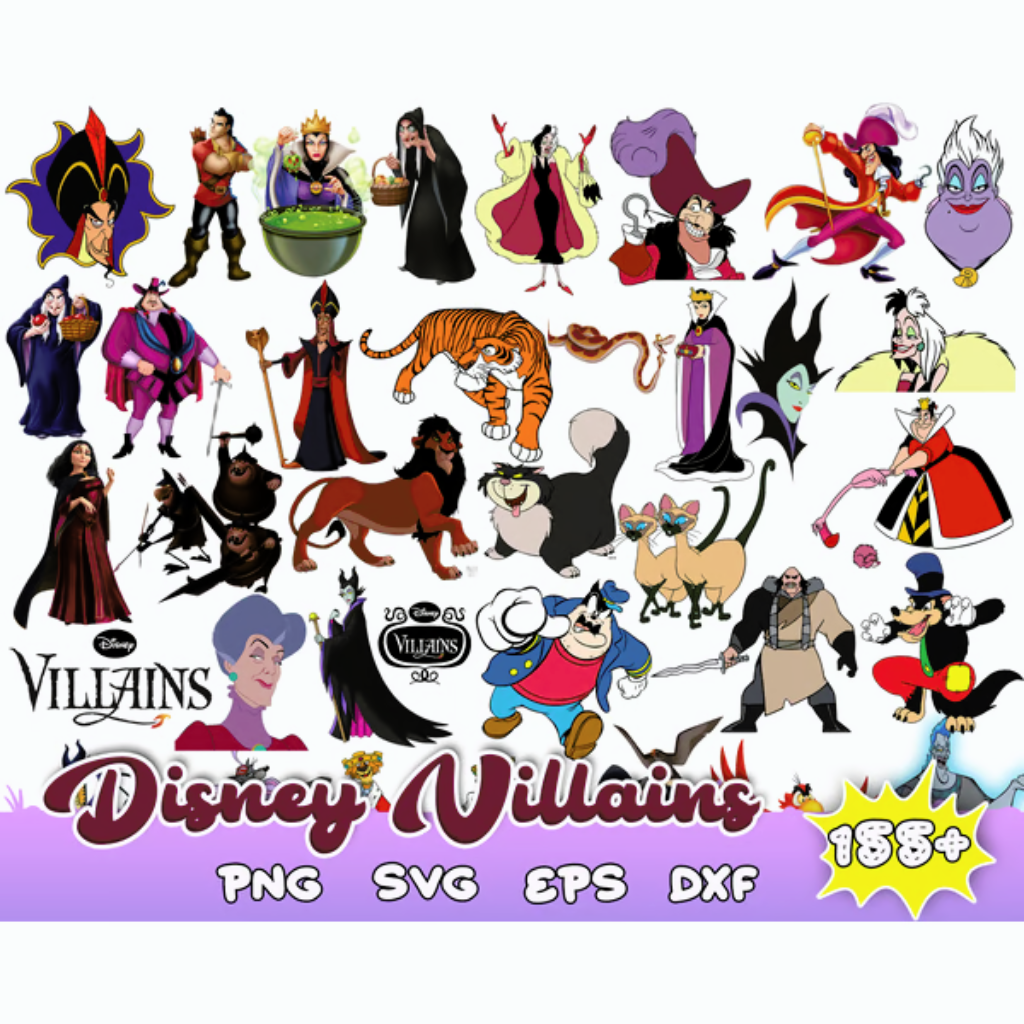 Disney Villains SVG Bundle, Maleficent SVG, Disney Villains - Inspire