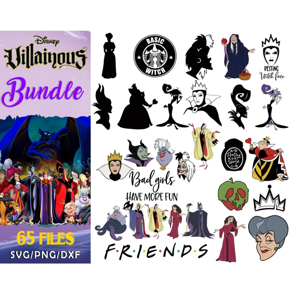 Disney Villains SVG Bundle, Maleficent SVG, Disney Villains - Inspire