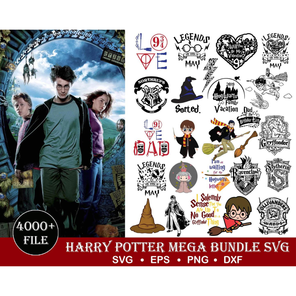 Harry Potter Svg Bundle, Harry Potter Svg, Harry Potter Elem | Inspire ...