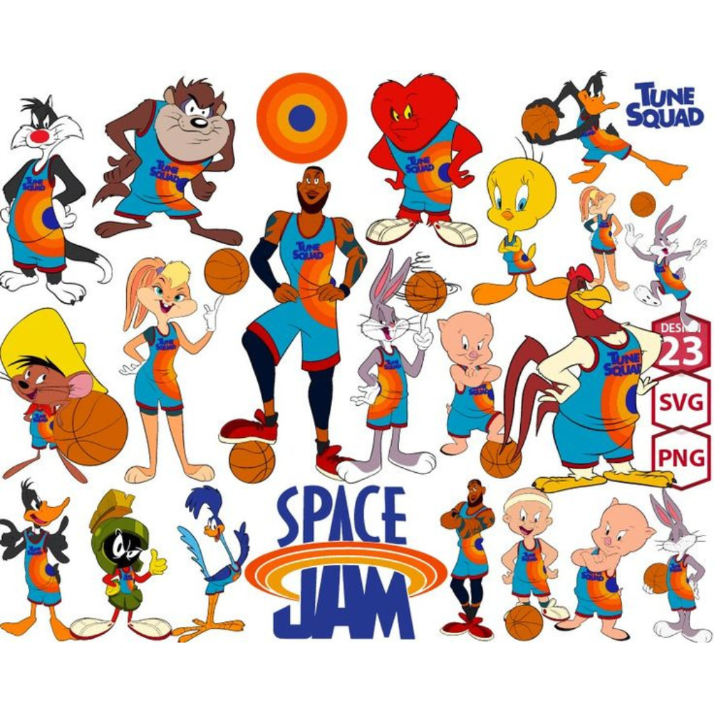 Space Jam SVG Bundle, Tune Squad Svg, Space Jam SVG, Looney Inspire