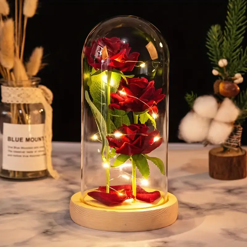 Breathtaking Glass Rose Flower Gift With Box – A Heartfelt Gesture for Mom from Daughter, Son, or Husband