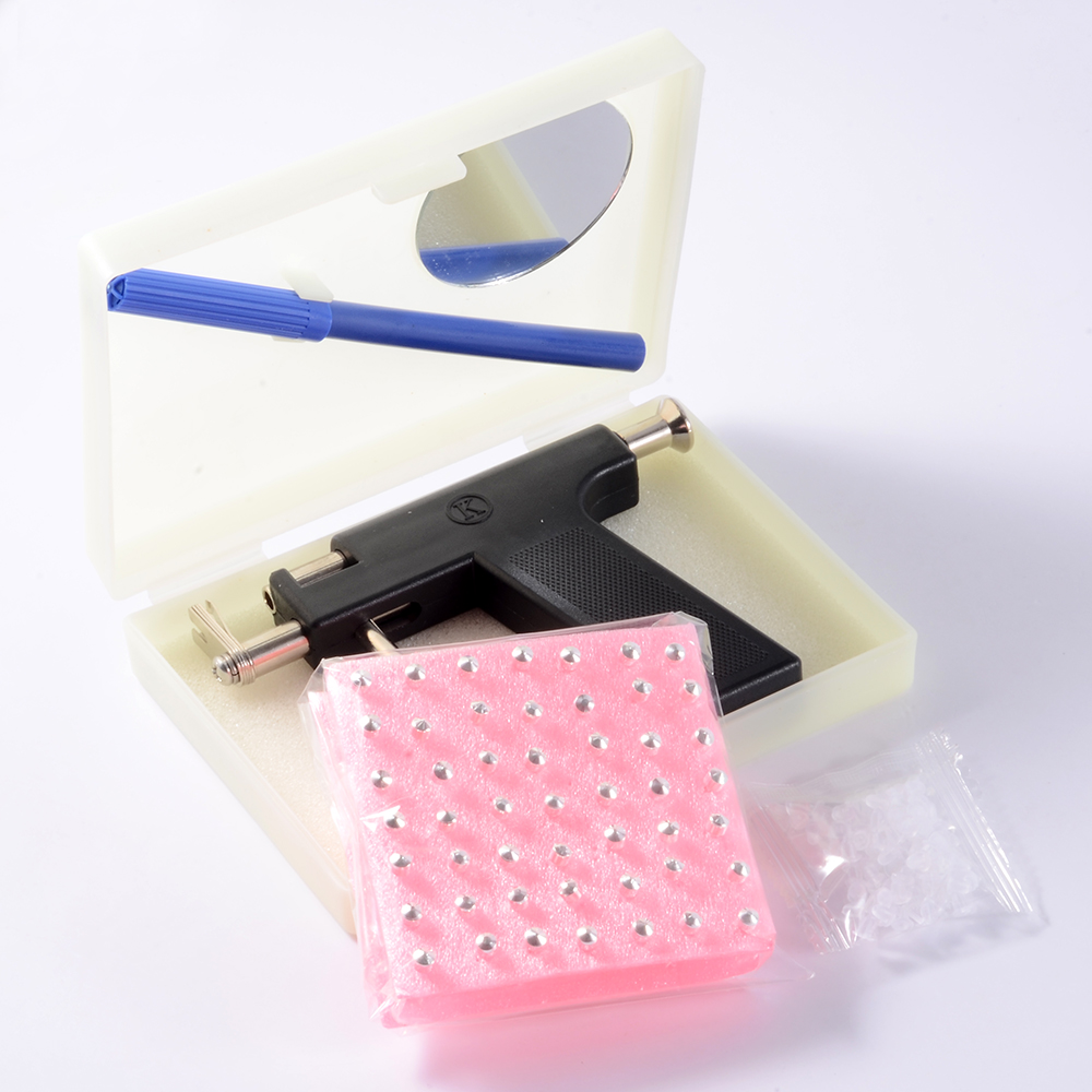 Professional Piercing Gun Kit – Ear, Nose & Navel Body Piercing Tool with Steel Studs
