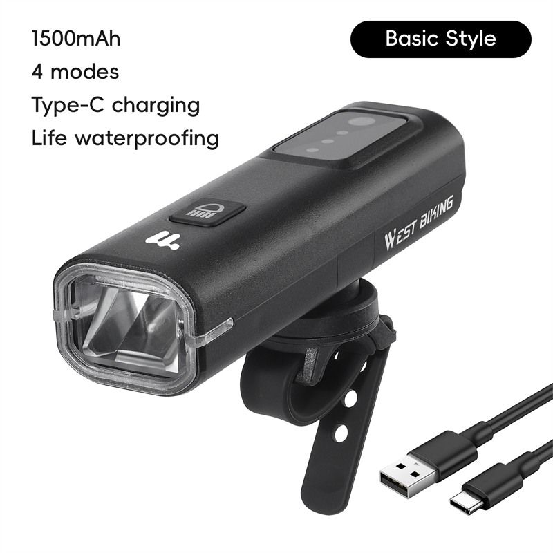 Portable 400 Lumen Bicycle Headlight, Intelligent Light Sensing Front Light with Quick Release
