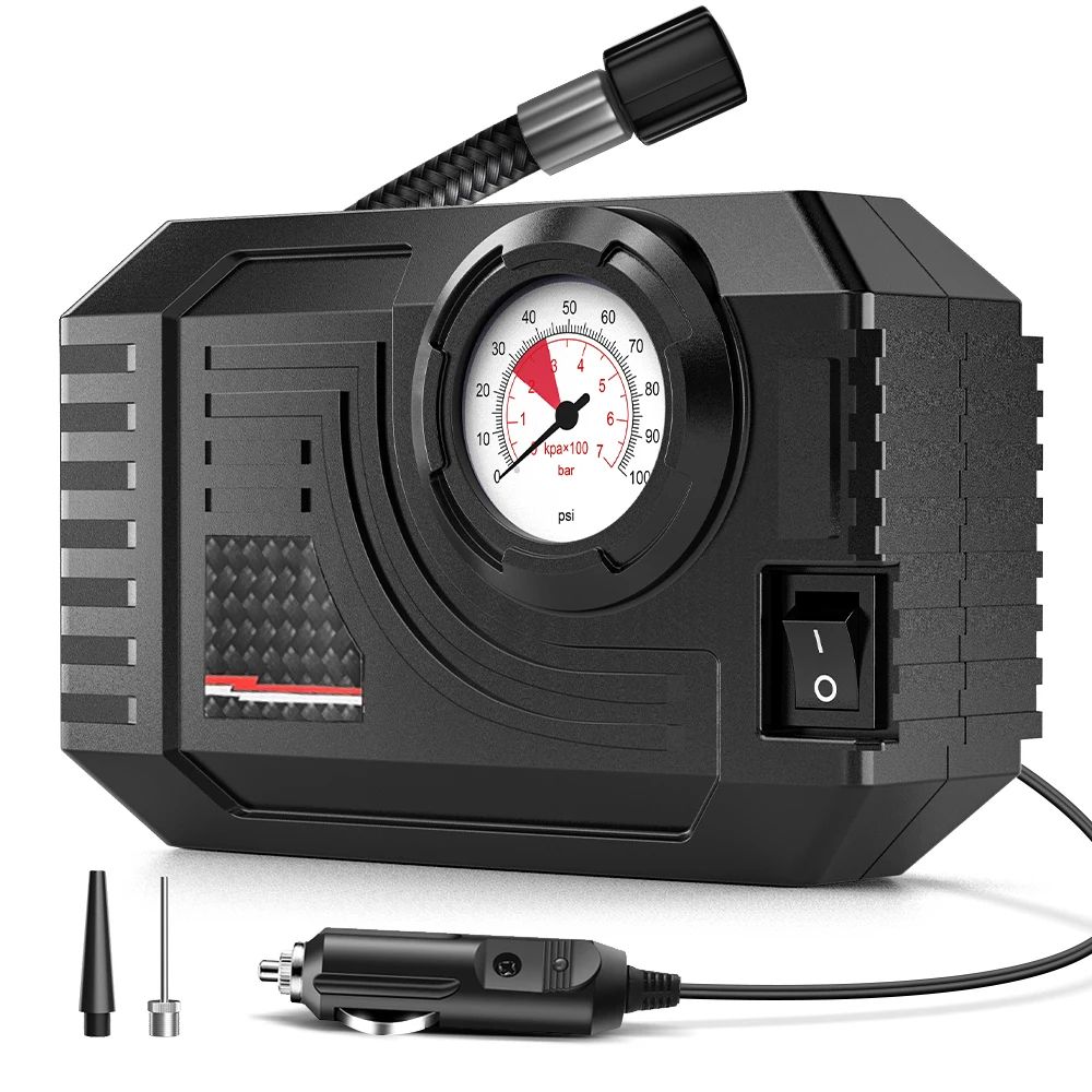 Mini Air Pump Tire Inflator – Electric Portable Air Compressor for Car, Motorcycle & Bicycle Compact & Fast Inflate