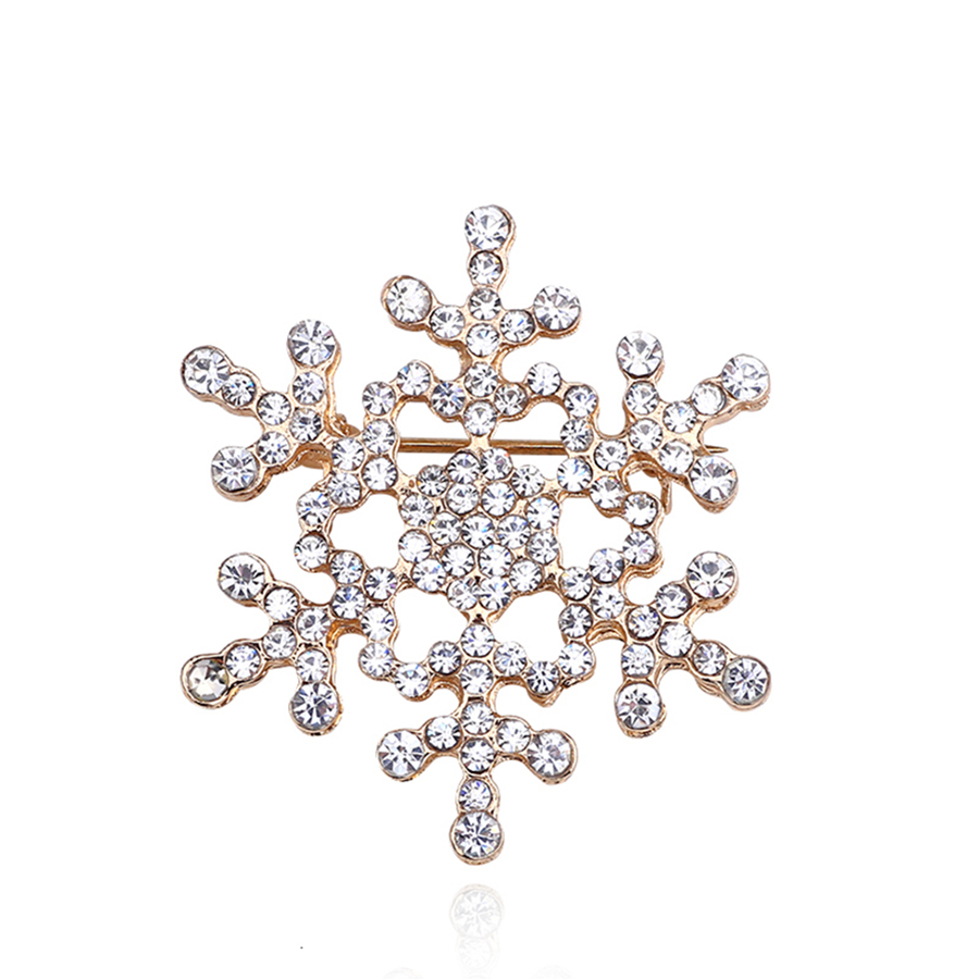 Rhinestone Snowflake Brooches, Winter Flower Pins, Suit Collar Jewelry, Sweater Accessories, Christmas Gifts for Women