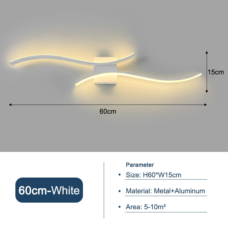 Aluminum Indoor LED Wall Lamps for Bedroom Corridor, LED Wall Sconce Wall Lighting Fixtures for TV Background
