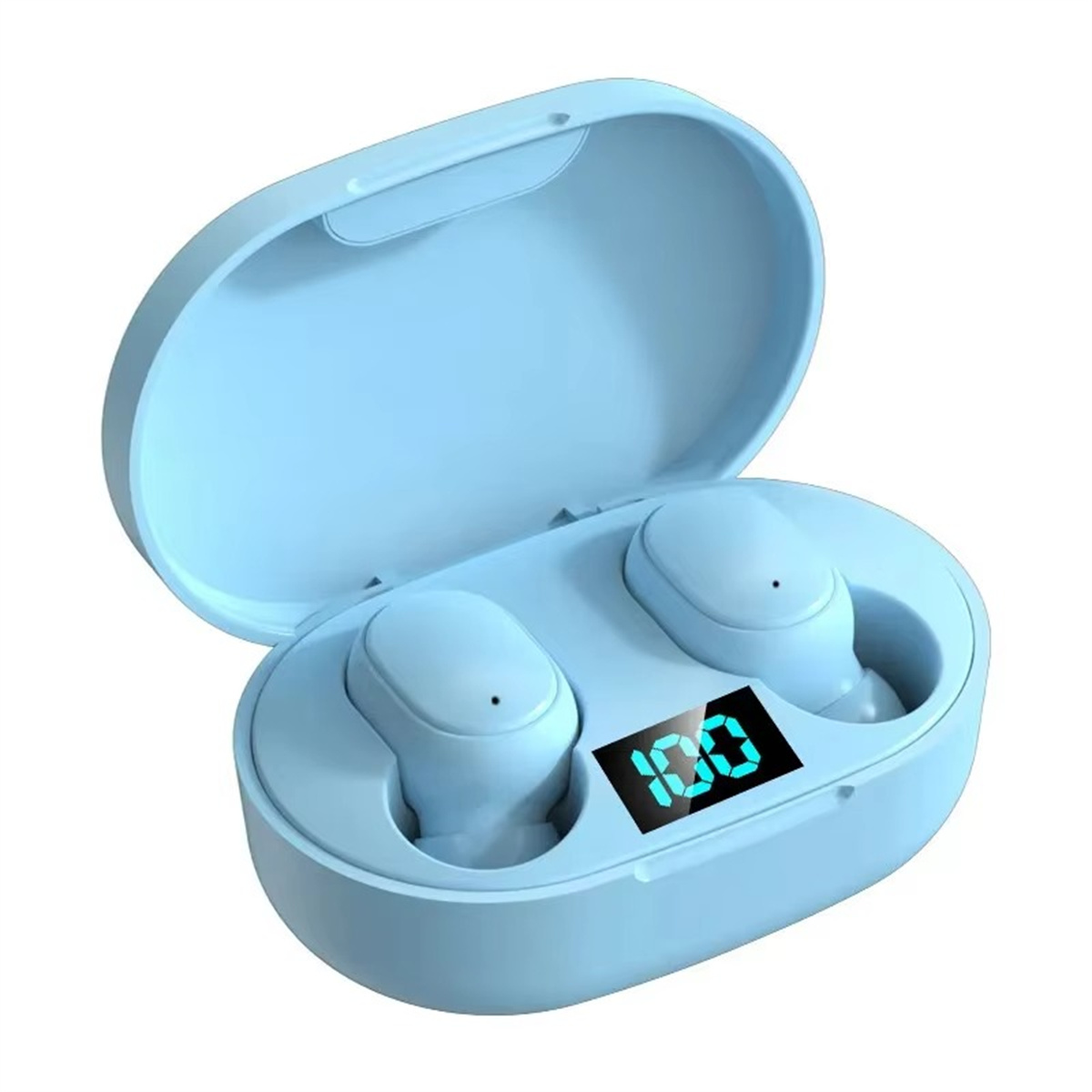 Single Ear Bluetooth Headset with Microphone Noise Cancelling Wireless Earpiece for Driving and Work