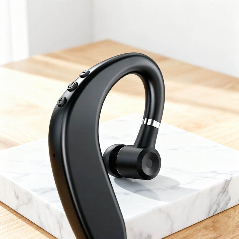 Wireless Bluetooth Single Ear Hook Sports & Business Headset with Mic