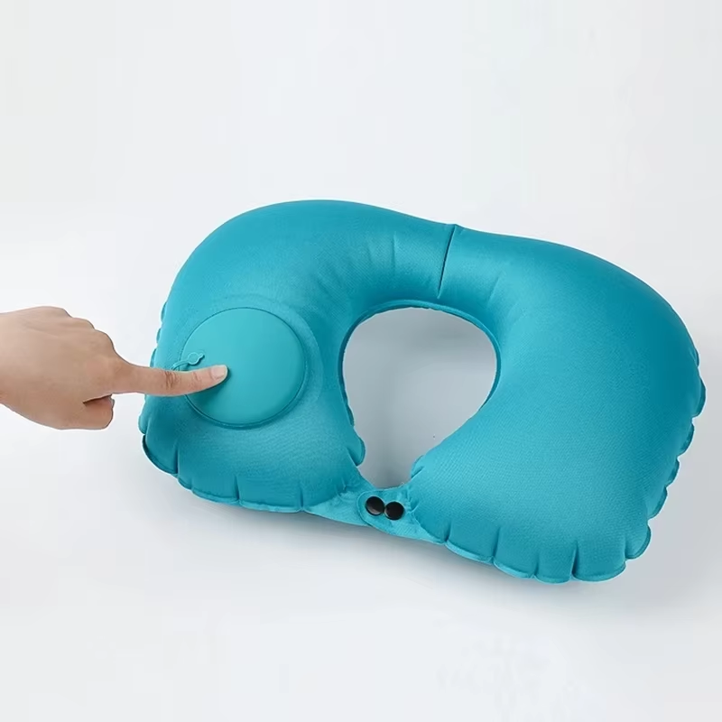 Inflatable Travel Neck Pillow Comfort U Shaped Nap Pillow for Travel & Outdoor Use