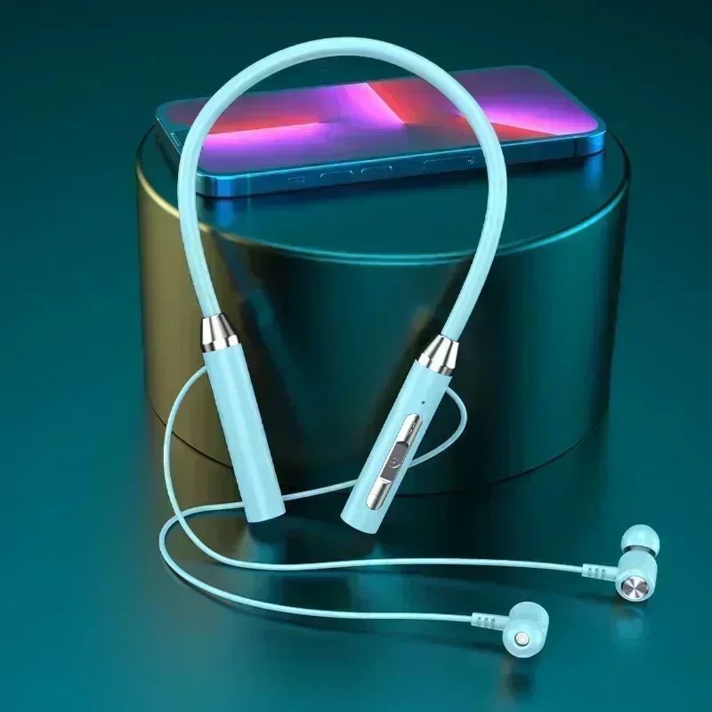 Wireless Bluetooth Neckband Earphones Waterproof Sport Headset with Mic