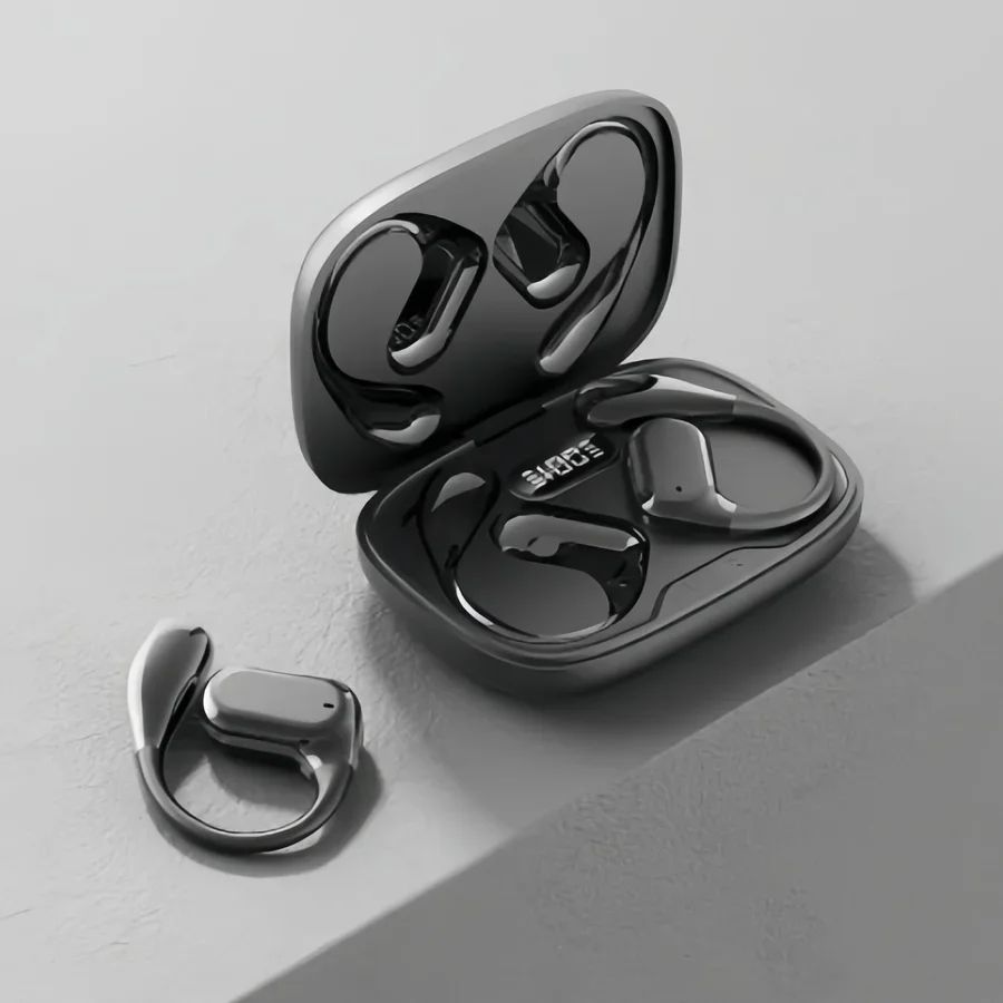 Sports Wireless Earbuds with Silicone Ear Hook Bluetooth Headphones & ENC Noise Reduction