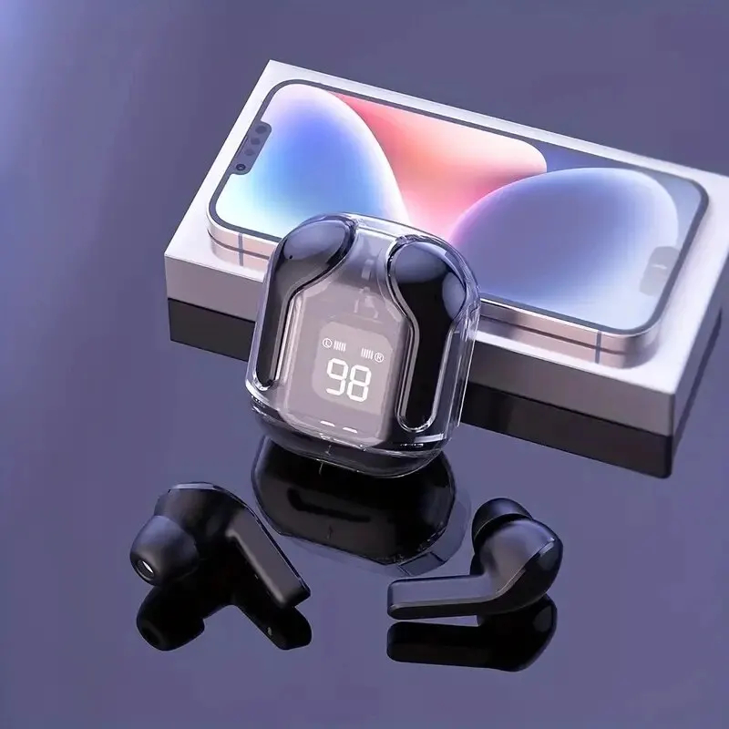 Wireless Bluetooth Earbuds Wireless HiFi Stereo Earphones with Digital Display & Noise Cancelling Mic