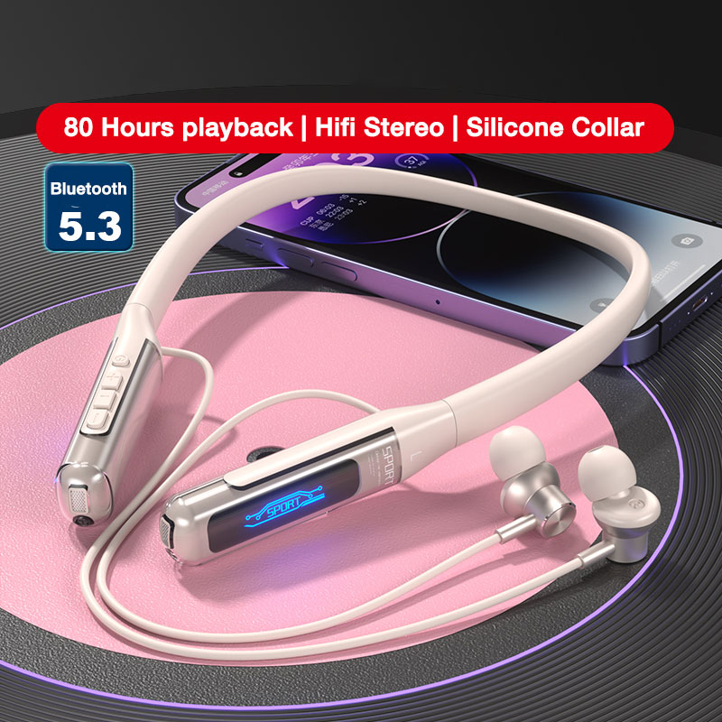 Premium Wireless Bluetooth Neckband Headphones with Mic & Deep Bass Stereo