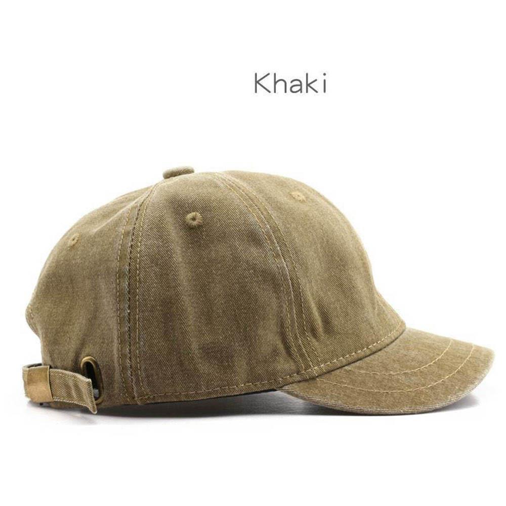 Vintage Retro Adjustable Short Brim Baseball Cap Classic Cotton Streetwear Cap for Men & Women