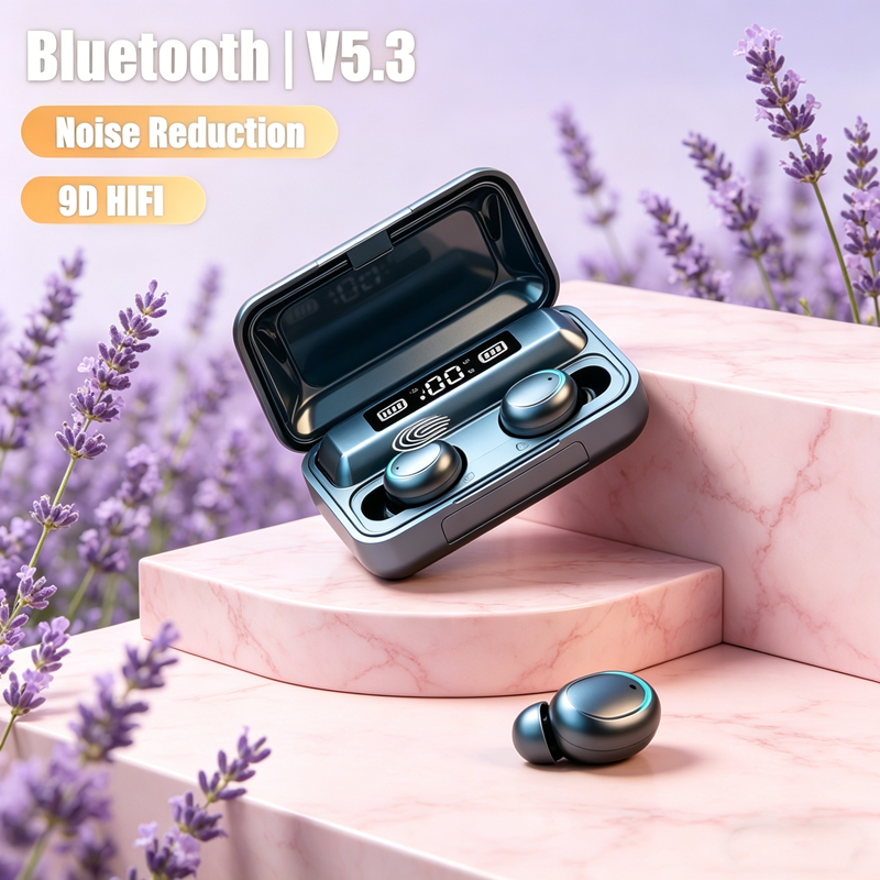 Stereo TWS Wireless Earbuds with Touch Control and Waterproof Sport Design