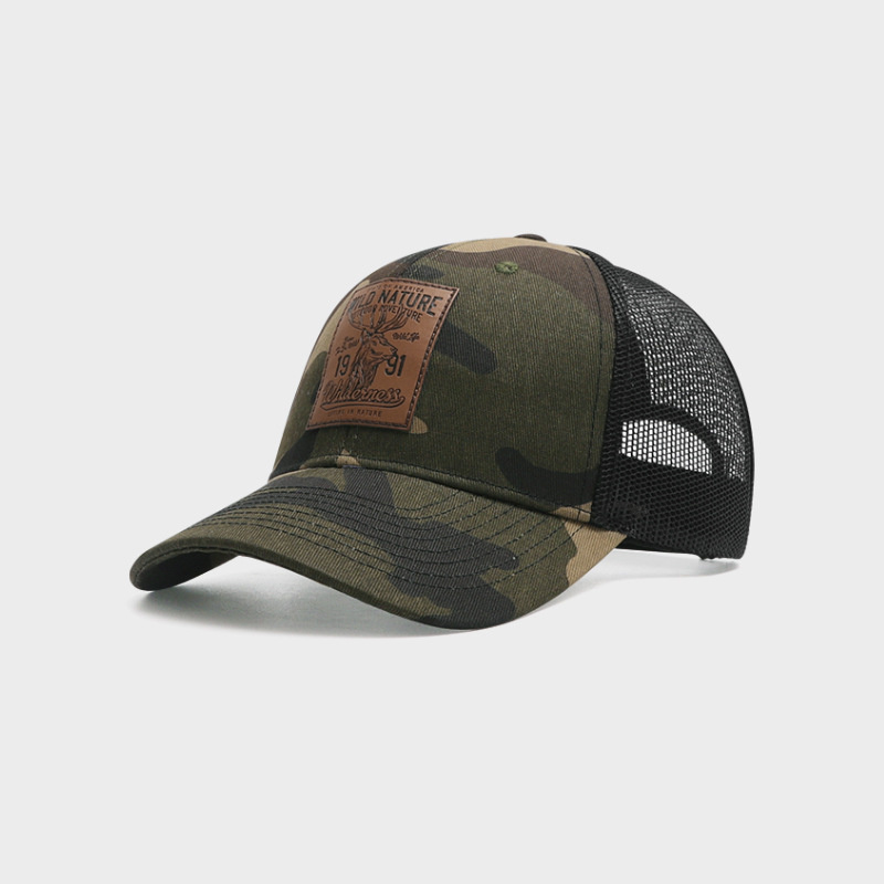 Deer Mesh Trucker Hat Unisex Four Seasons Sun Protection Baseball Cap for Hiking Fishing