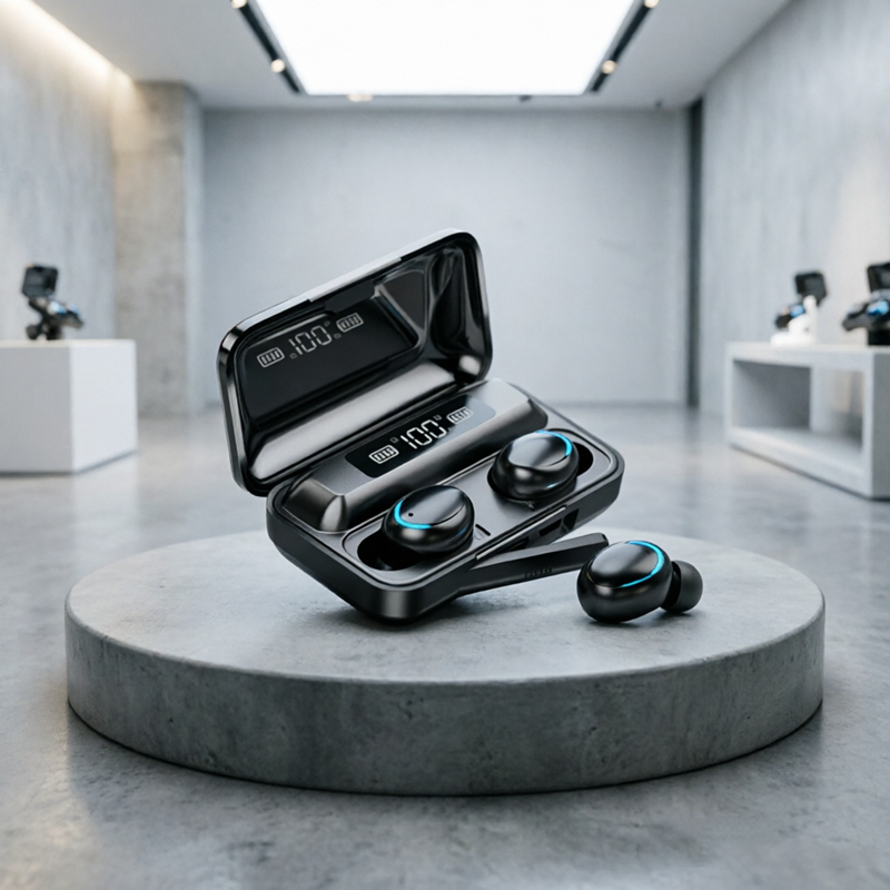 High Bass Wireless Earbuds with Touch Control and Waterproof Sport Design