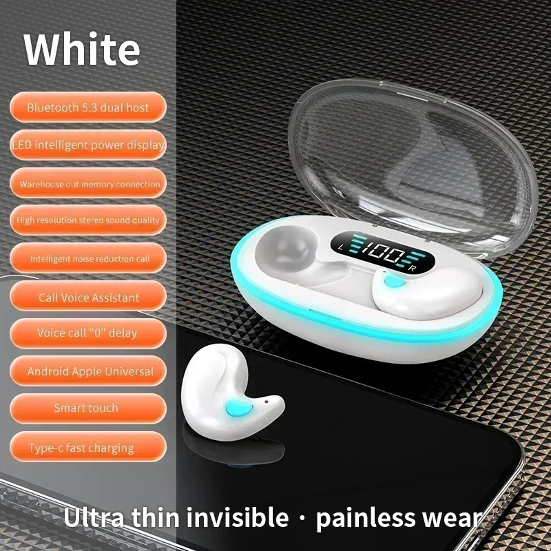 Wireless Bluetooth Earbuds with Noise Reduction for Sport Gaming and Sleep