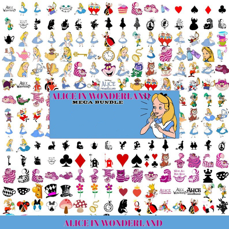 Alice in Wonderland SVG Bundle, Alice SVG, Princess svg, Ali | Inspire ...