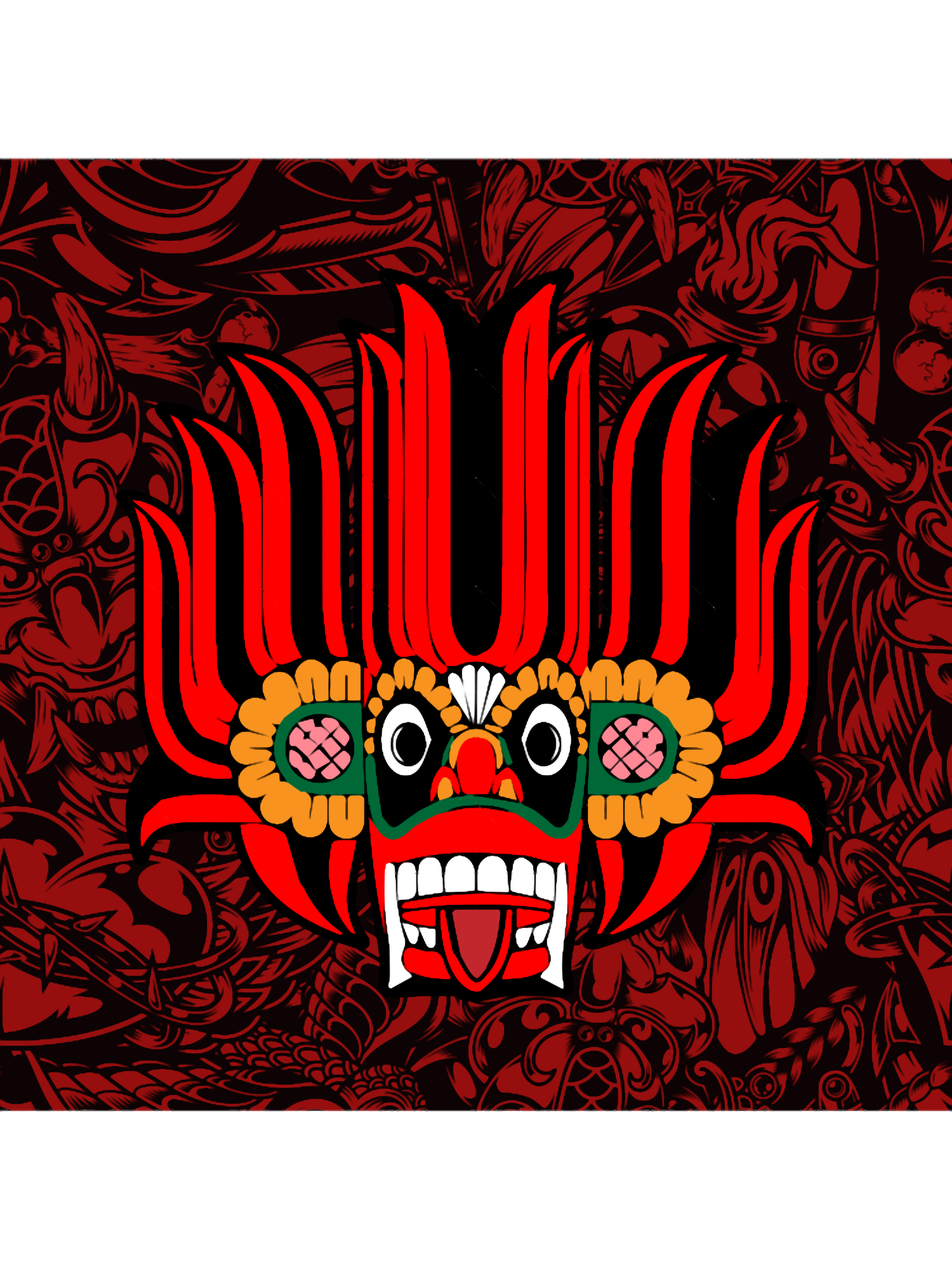 Sri Lanka Traditional Demon Devil Dancing Mask | Inspire Uplift