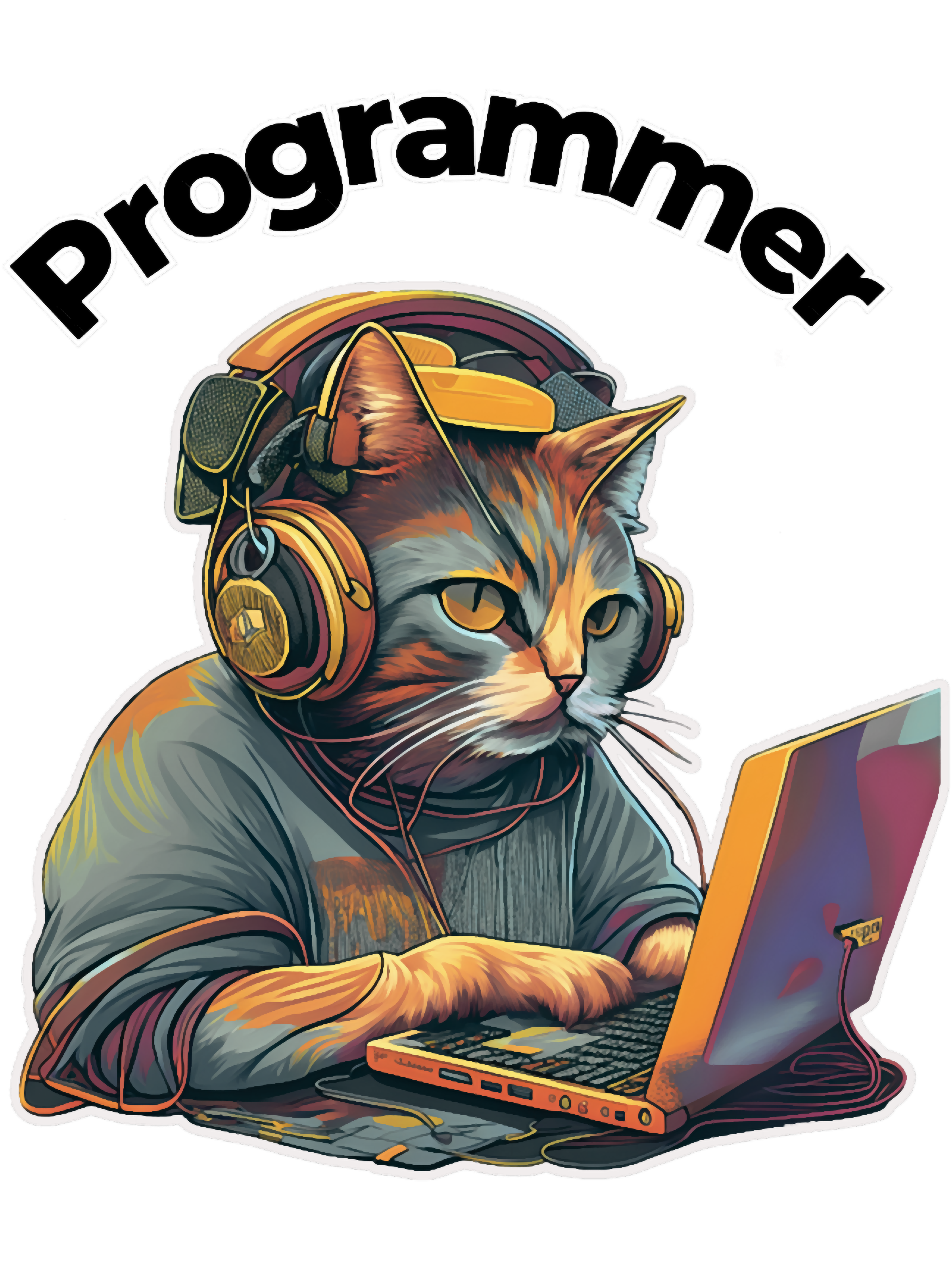 Programmer cat beep boop coding | Inspire Uplift