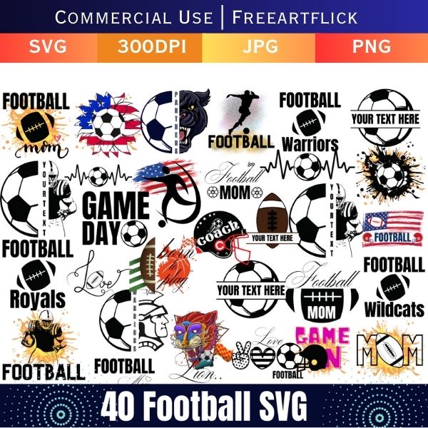 Football Svg Basic Football SVG Bundle, Football SVG, Football Shirt SVG, Footb | Inspire ...
