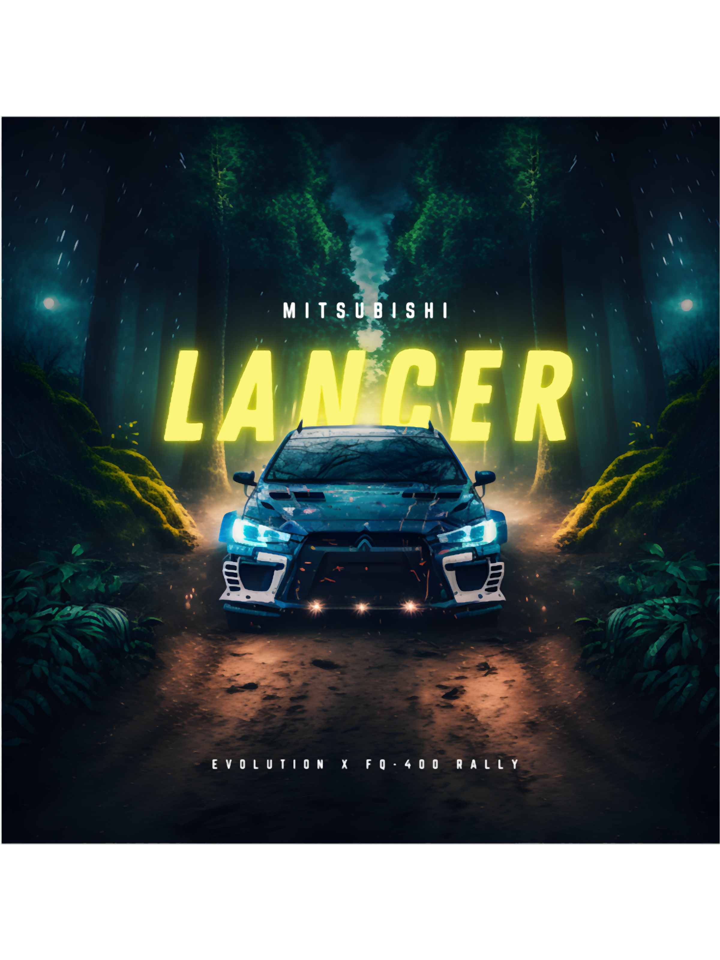 Lancer Rally Poster Mitsubishi Lancer Evolution Rally Art - Inspire Uplift