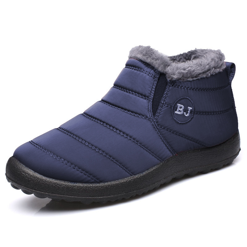 Men's Winter Boots, Outdoor Snow Boots for Men, Hiking Ankle Shoes, Waterproof Men's Fur Shoes, Work Footwear