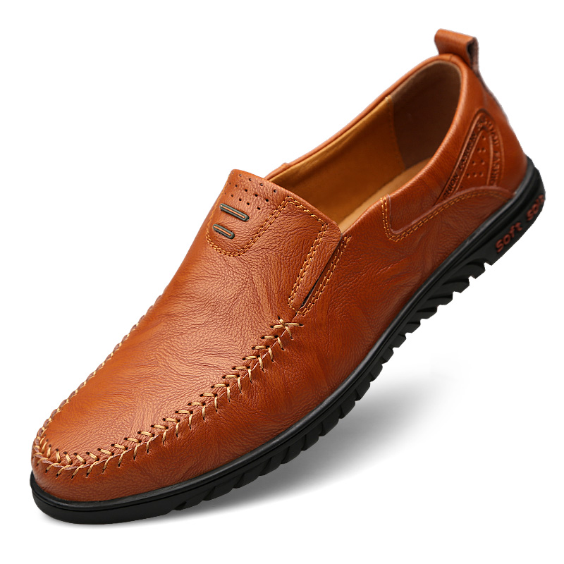 Mens Comfortable Soft-Soled Slip-On Loafers, Premium Leather Casual & Formal Shoes for Business and Everyday Wear