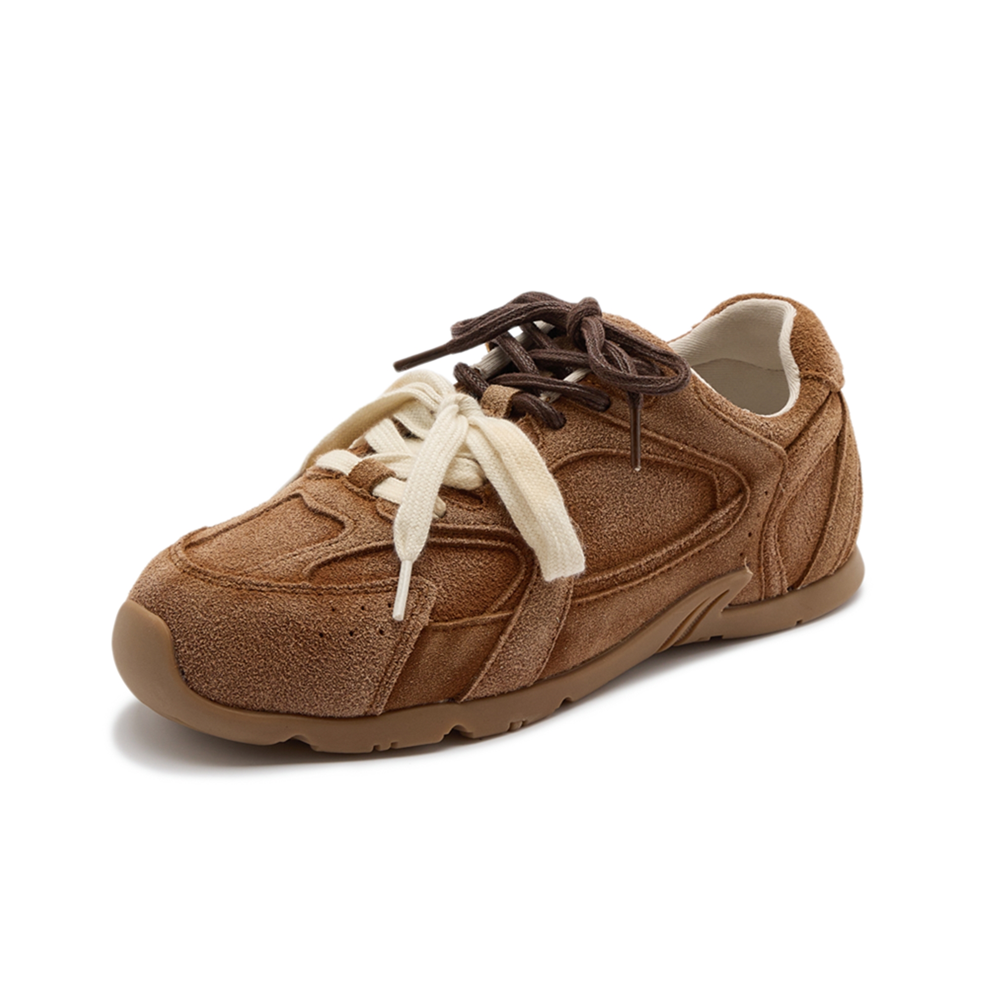 Genuine Leather Running Shoes for Women, Non-slip German Training Sneakers, Large-size Flat Women's Sneakers