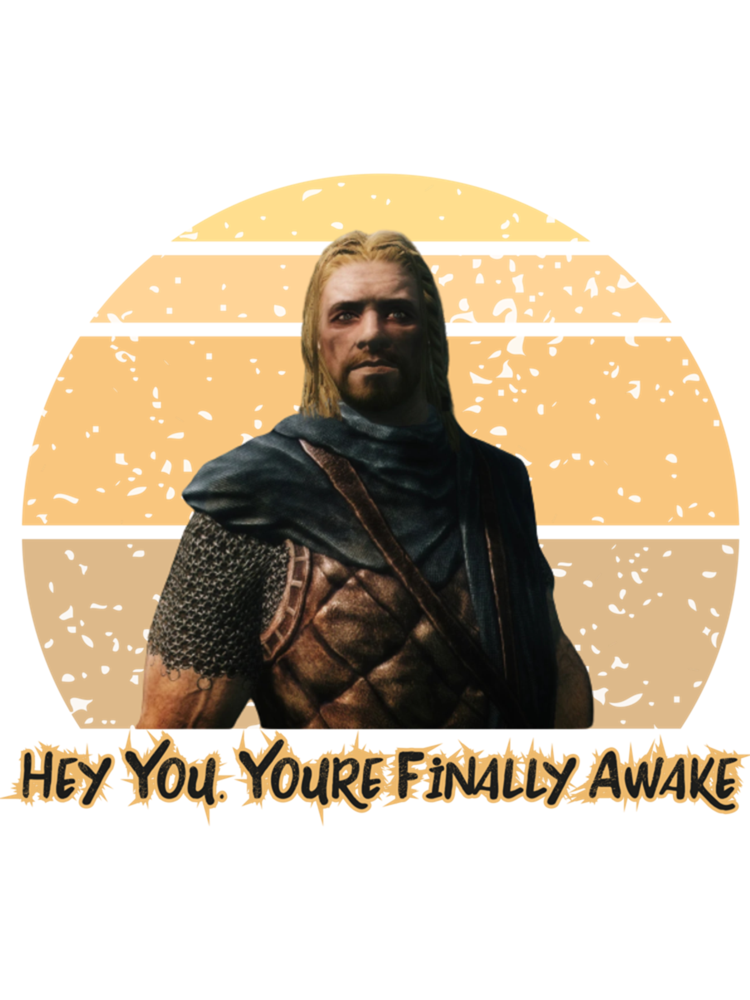 Hey You You're Finally Awake, Skyrim Meme Throw | Inspire Uplift