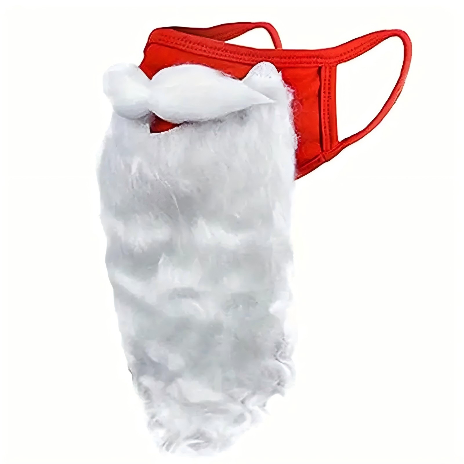 Santa Claus Costume Prop, Christmas Beard Mask, Red White Beard Mask, Fun Holiday Prank
