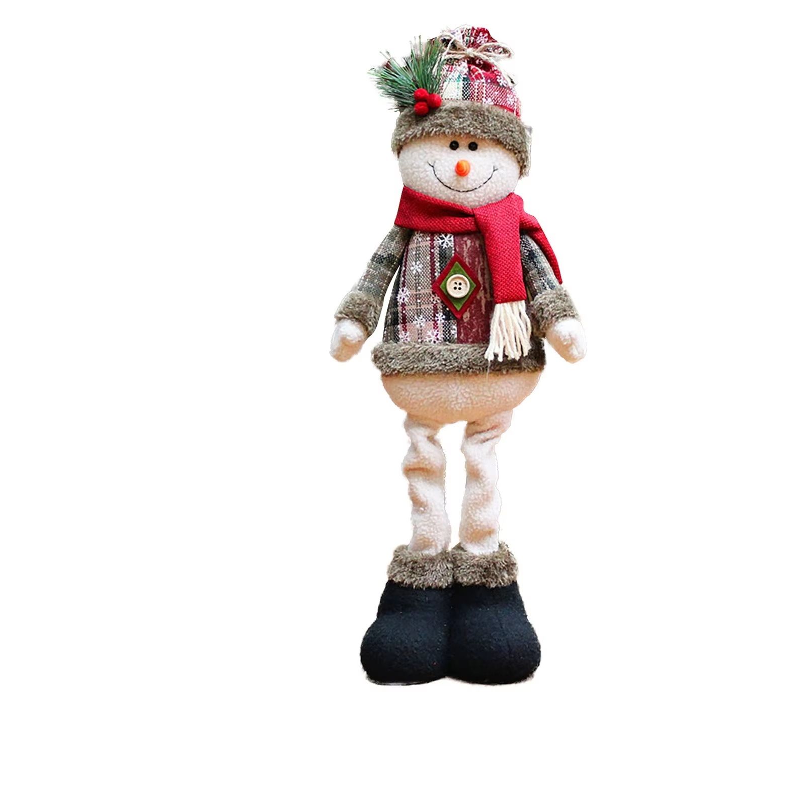 New Big Christmas Tree Plush Ornaments, Santa Claus Snowman Elk Doll, Children Xmas Gift, Home Wedding Party Decorations