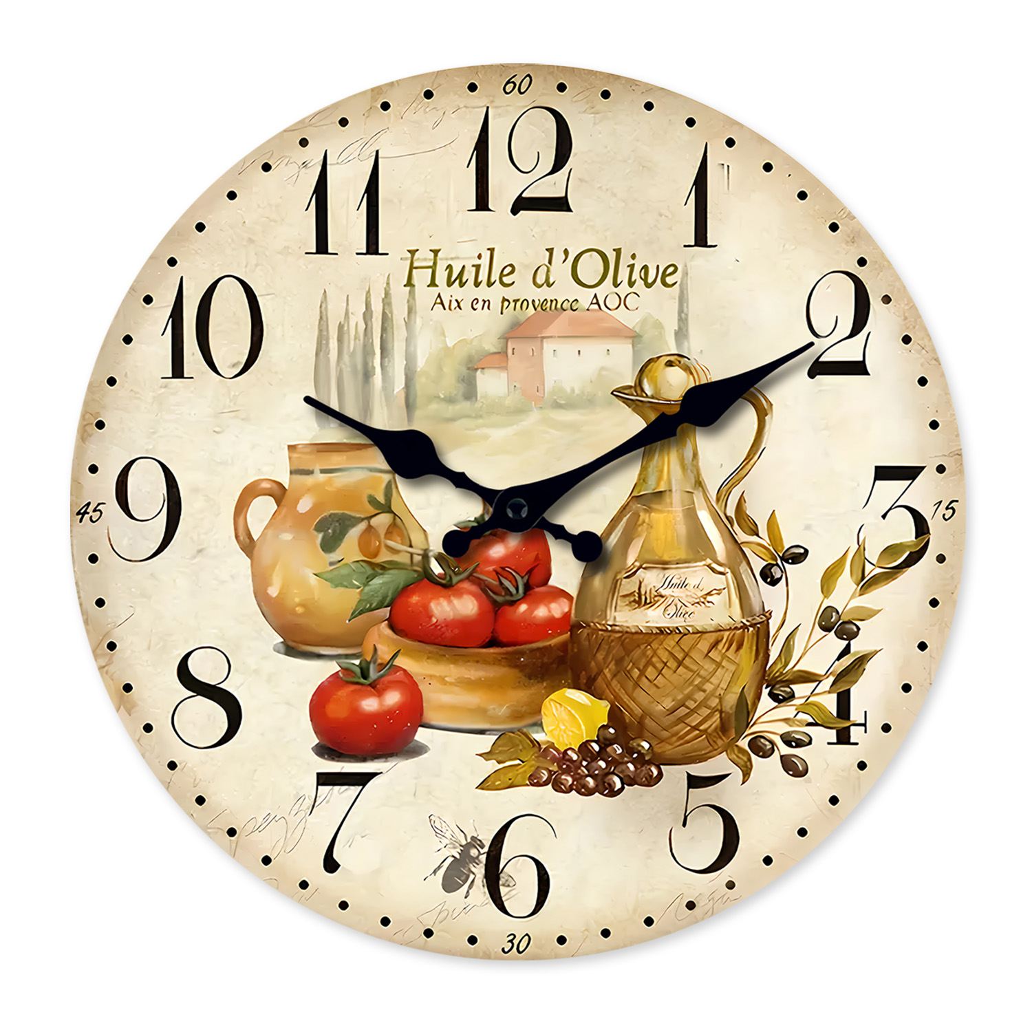 Retro Provence Wooden Wall Clock for Kitchen and Home | Inspire Uplift