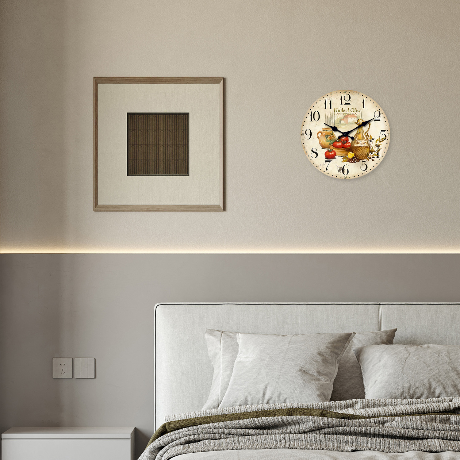 Retro Provence Wooden Wall Clock for Kitchen and Home | Inspire Uplift